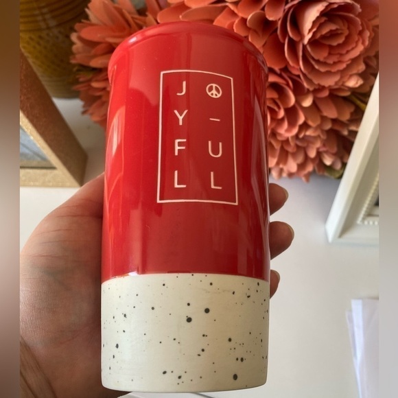 NWT STARBUCKS JOYFUL CHRISTMAS COLLECTION RED CERAMIC TRAVEL TUMBLER - Picture 5 of 5